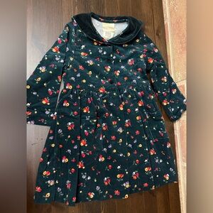 Vintage Laura Ashley Mother & Child Navy Floral Corduroy Dress Size 18 Months